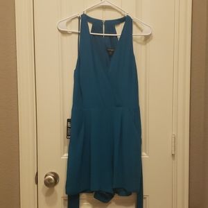 Express V-Neck Tie Waist Romper